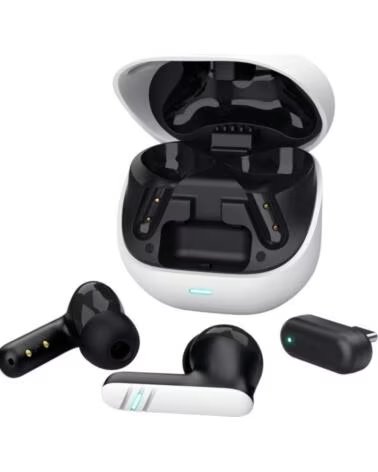 TRUST GAMING Auriculares Bluetooth Trust GXT 409 Oxxie 25478 con estuche de carga- Autonomia 7h- Blanco y Negro