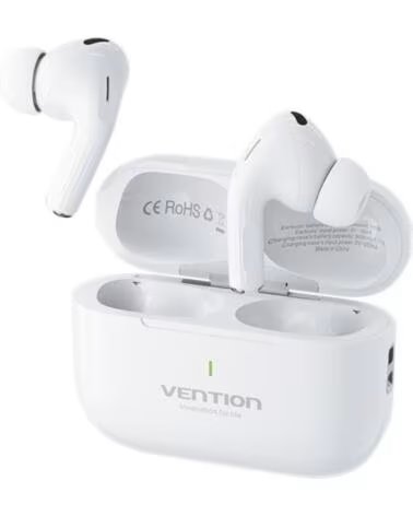 VENTION Auriculares Bluetooth Echo Lite E11 con estuche de carga- Autonomia 6h- Blancos