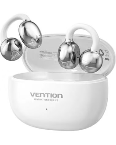 VENTION Auriculares Bluetooth Echo Clip A11 Pro con estuche de carga- Autonomia 6h- Blancos