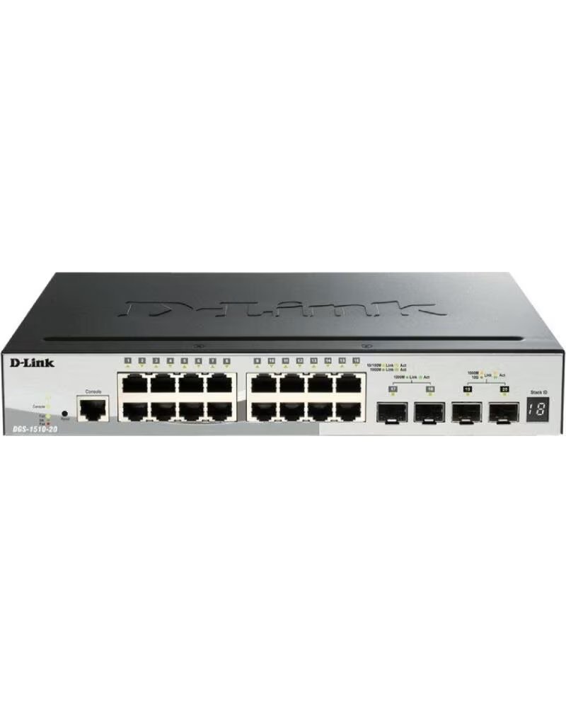 DLINK Switch D-Link DGS-1510-20 20 Puertos- Gigabit 10-100-1000- SFP