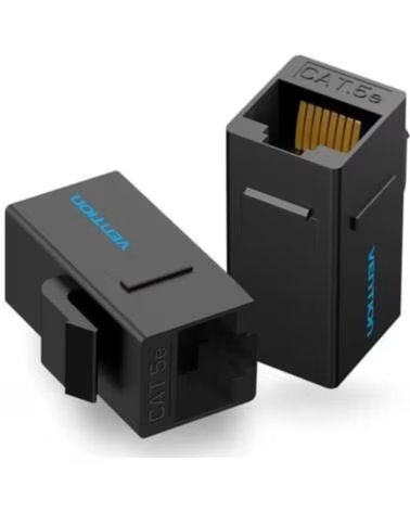 VENTION Adaptador Conector RJ45 VDD-B07-B Cat5e UTP- RJ45 Hembra - RJ45 Hembra- Negro