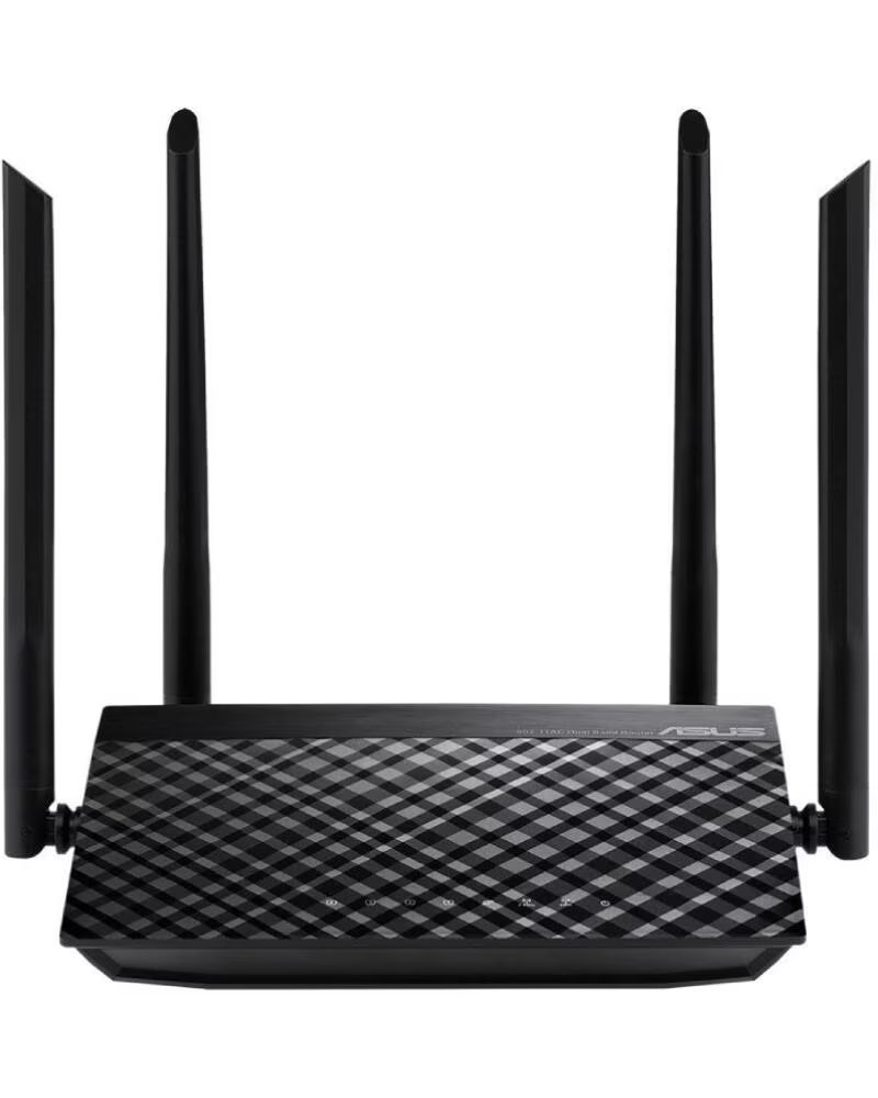 ASUS Router Inalambrico RT-AC1200 V2- 1200Mbps- 2 4GHz 5GHz- 4 Antenas- WiFi 802 11ac-n-a- - n-b-g
