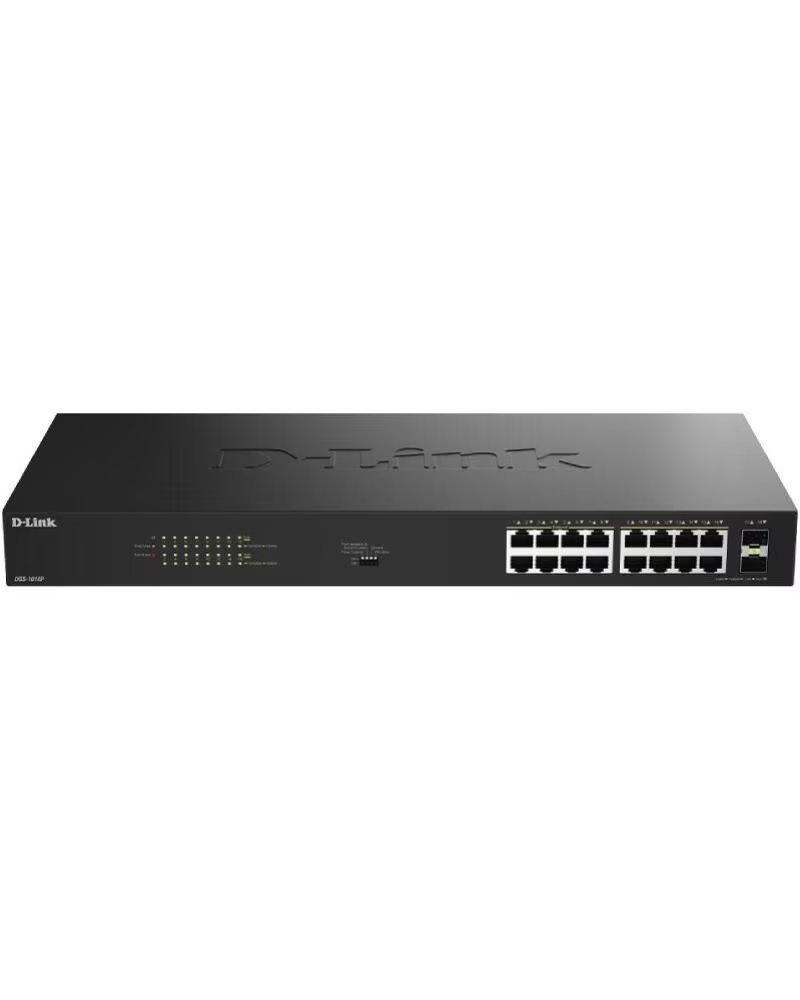 DLINK Switch D-Link DGS-1018P-E 18 Puertos- RJ-45 Gigabit 10-100-1000 PoE- SFP