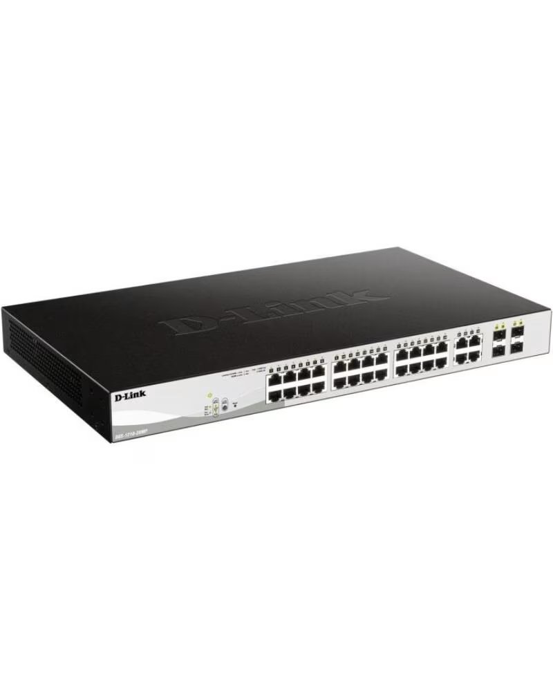 DLINK Switch D-Link Smart Plus DGS-1210-28MP 28 Puertos- RJ-45 10-100-1000 PoE- SFP