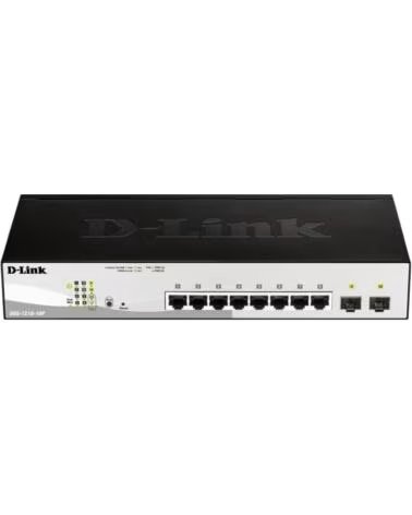 DLINK Switch D-Link DGS-1210-10P 10 Puertos- RJ-45 Gigabit 10-100-1000 PoE- SFP