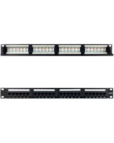 NANO CABLE Patch Panel Nanocable 10 21 4124- 24 Puertos- Cat 6a- Altura 1U