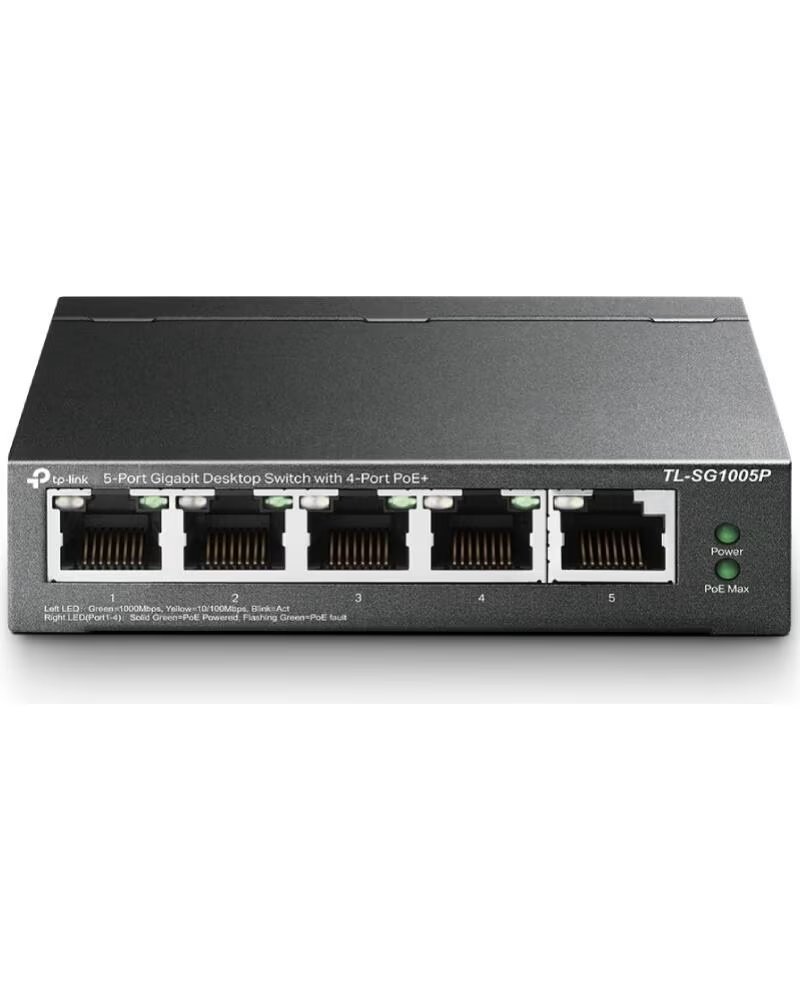 TP-LINK Switch TL-SG1005P V2 5 Puertos- RJ-45 10-100-1000 PoE