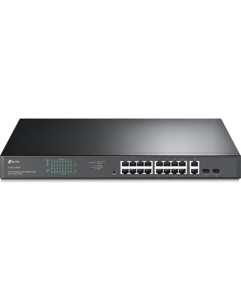 TP-LINK EASY SMART SWITCH TL-SG1218MPE 18 PORTS RJ-45 GIGABIT POE+ SFP