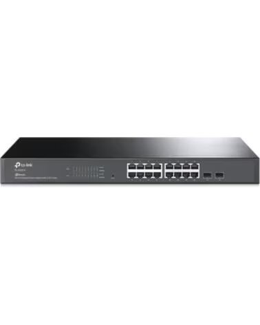 TP-LINK Swicht tp - link 16 puertos 10 - 100 - 1000mbps con 2 ptos sfp gestionable rack 19 pulgadas