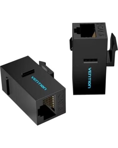 VENTION ADAPTADOR CONECTOR RJ45 IPGB0-5 CAT6 UTP FÊMEA 5 UN PRETO