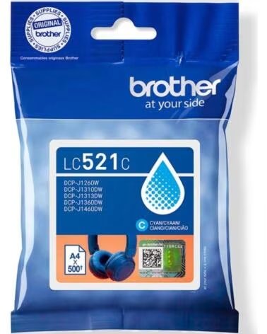 BROTHER Cartucho de Tinta Original LC521C- Cian
