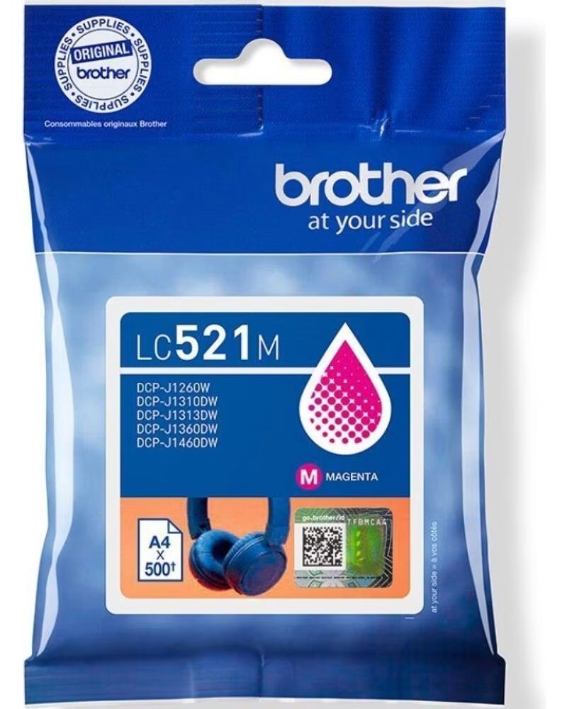 BROTHER Cartucho de Tinta Original LC521M- Magenta