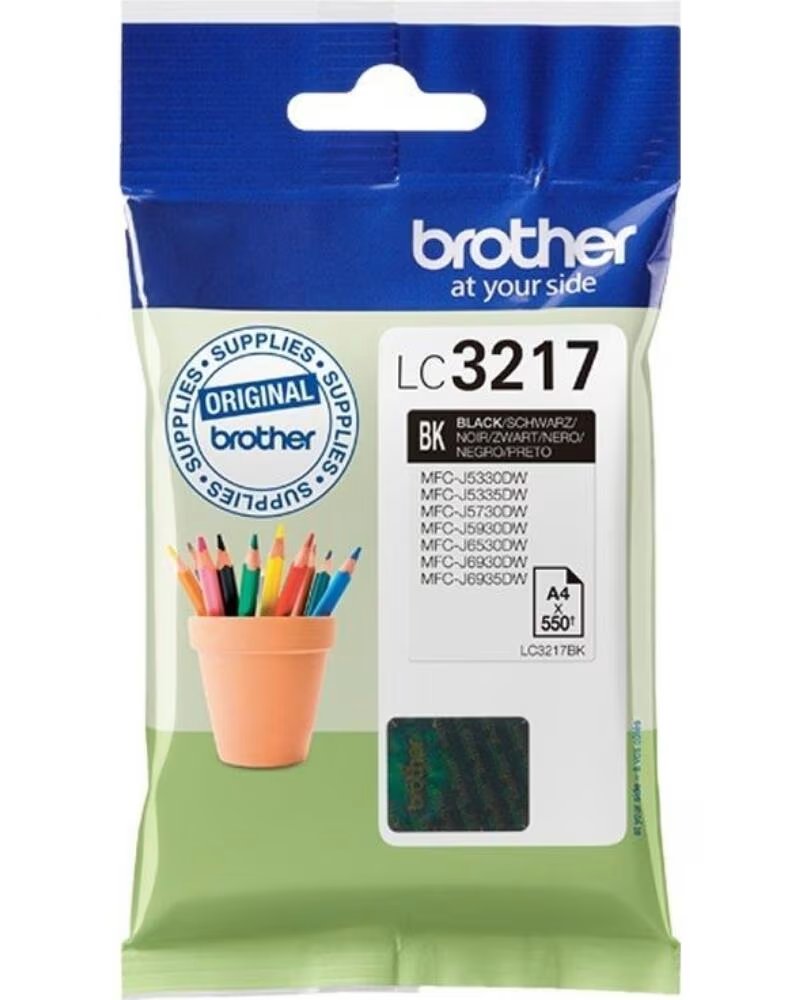 BROTHER Cartucho de Tinta Original LC-3217BK- Negro