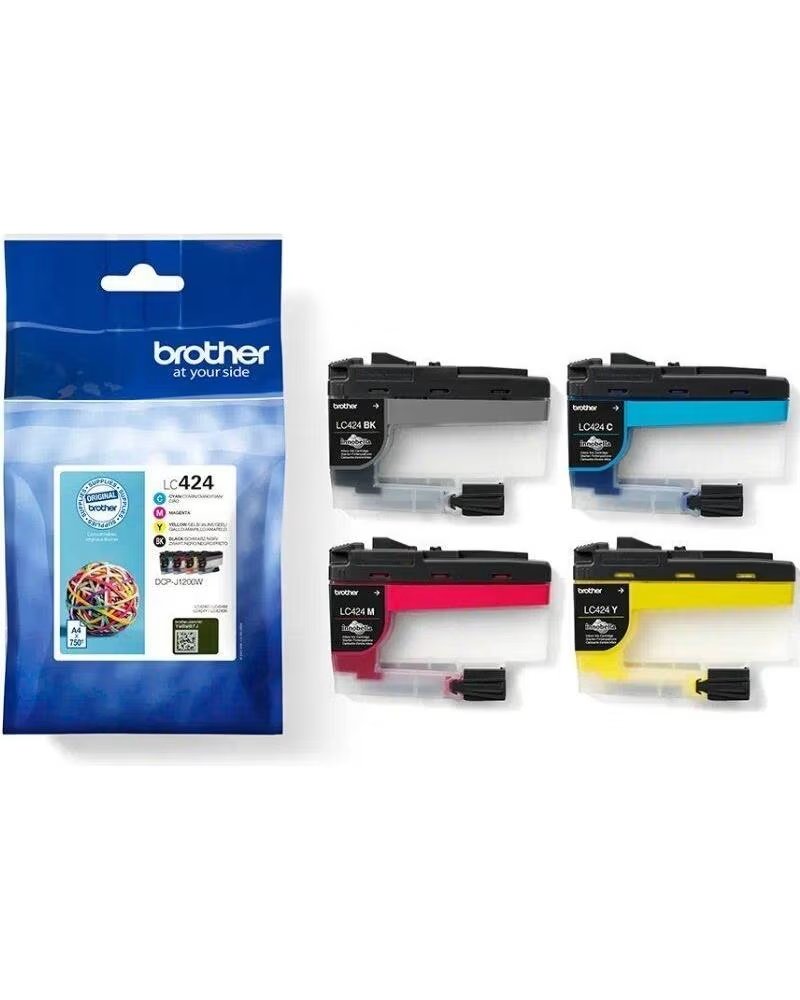 BROTHER Cartucho de Tinta Original LC424VAL- Multipack- Cian- Magenta- Amarillo- Negro