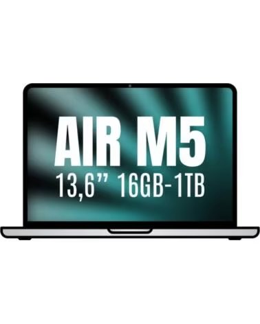 APPLE Macbook Air 13 6- M5 10-Core CPU- 16GB- 1TB SSD- 10-Core GPU- Plata