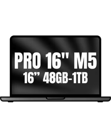 APPLE Macbook Pro 16- M5 Pro 18-Core CPU- 48GB- 1TB SSD- 20-Core GPU- Negro Espacial