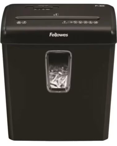 FELLOWES Destructora P-30C- Corte en Particulas de 4 x 34mm- Negra