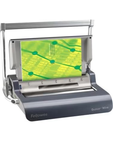 FELLOWES Encuadernadora de Canutillo Quasar Wire- Plata
