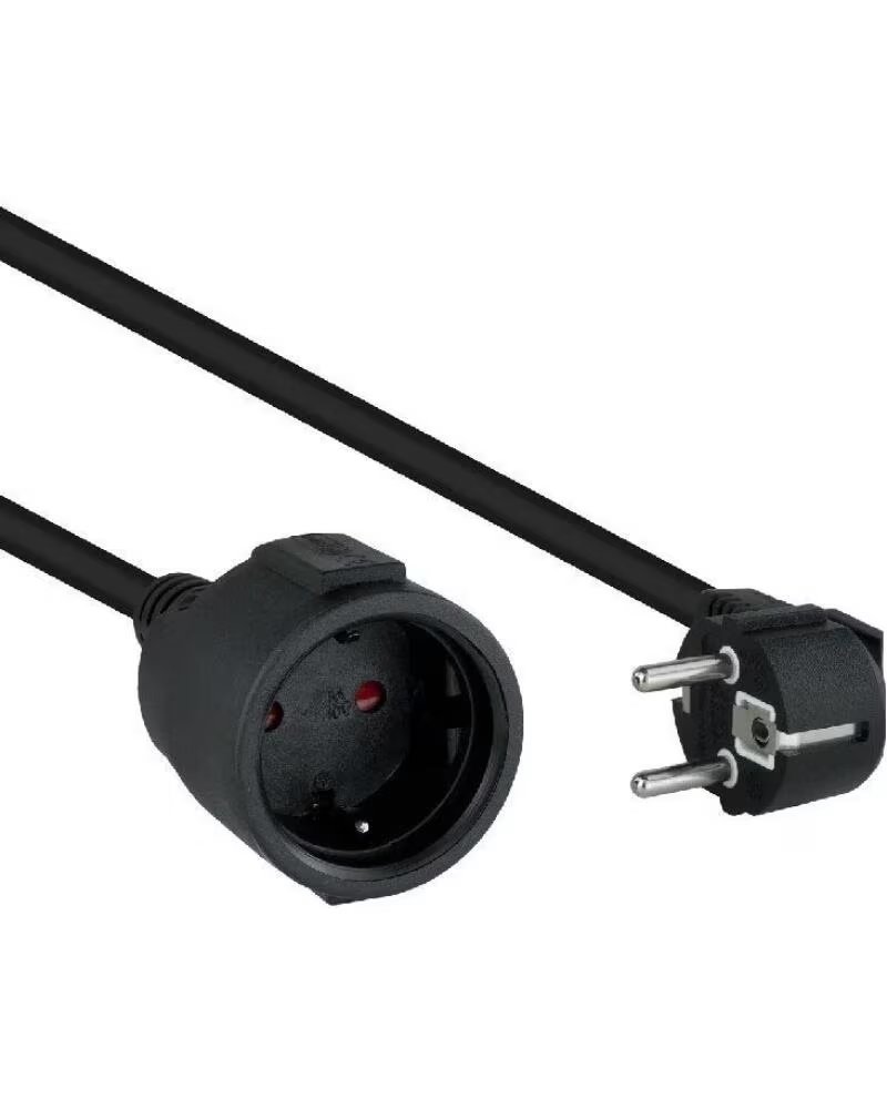 NANO CABLE Cable de alimentacion schuko nanocable 5m - macho - hembra - negro
