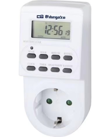 ORBEGOZO Programador de Enchufe PG 20 -Potencia Maxima 3600W