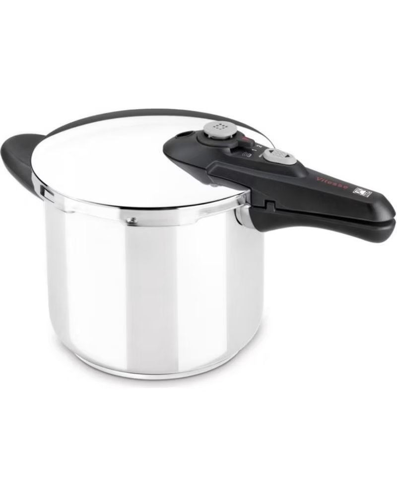 BRA Olla a Presion Vitesse A185102- Ø22cm- 6L- Acero Inoxidable- Apta para Induccion