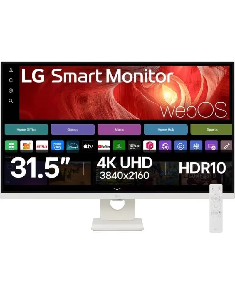 LG Smart Monitor 32U721SA-W 31 5- 4K- Multimedia- Smart TV- Blanco