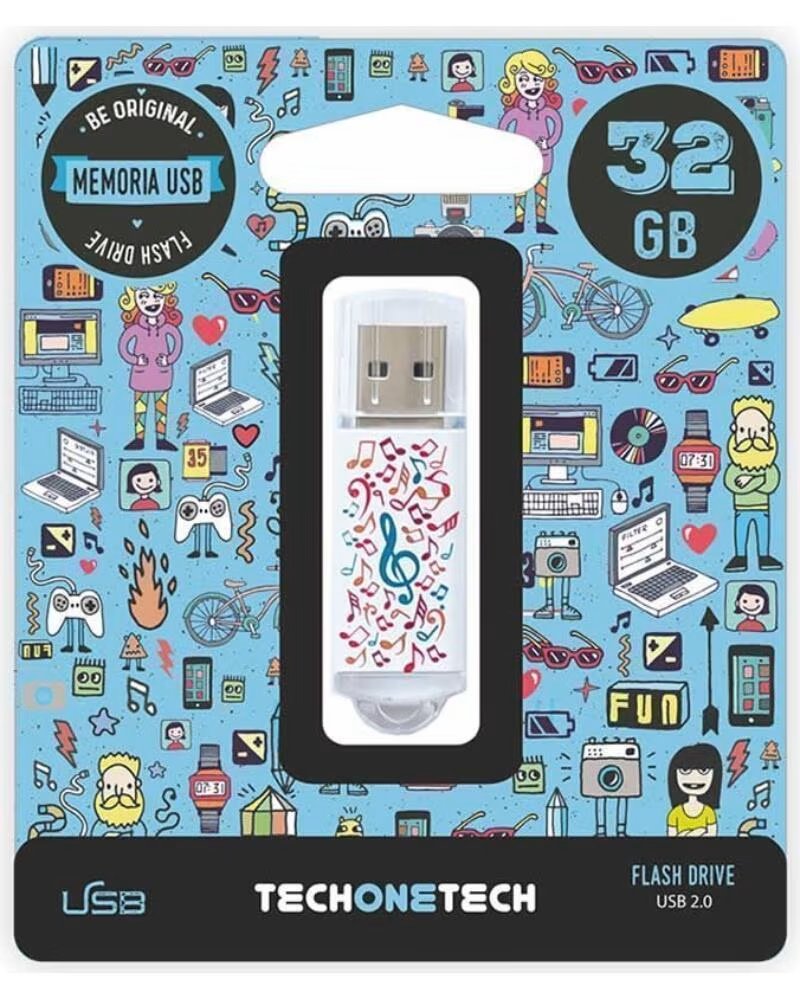 TECH ONE PEN DRIVE 32GB MUSIC DREAM USB 20