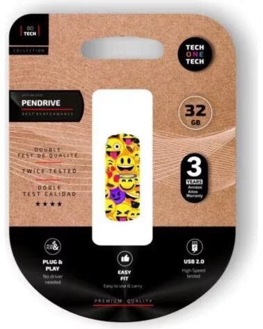 TECH ONE TECH Pendrive 32GB Emoji collage USB 2 0