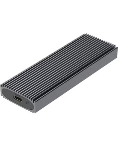 AISENS Caja Externa para Disco SSD M 2 NVMe ASM2-023GR- USB 3 2- Sin tornillos