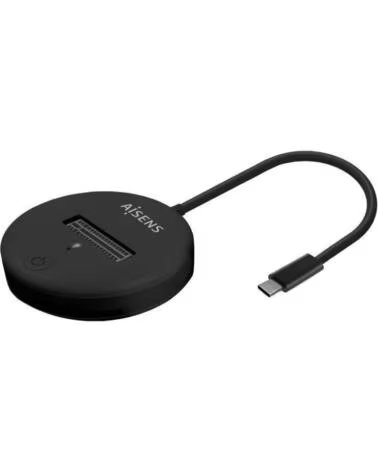 AISENS Dock USB Tipo-C para SSD M2 SATA-NVMe ASUC-M2D013-BK- Negro