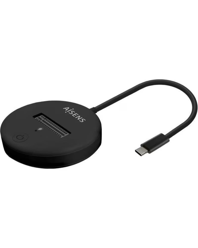 AISENS Dock USB Tipo-C para SSD M2 SATA-NVMe ASUC-M2D013-BK- Negro