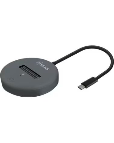 AISENS Dock USB Tipo-C para SSD M2 SATA-NVMe ASUC-M2D014-GR- Gris