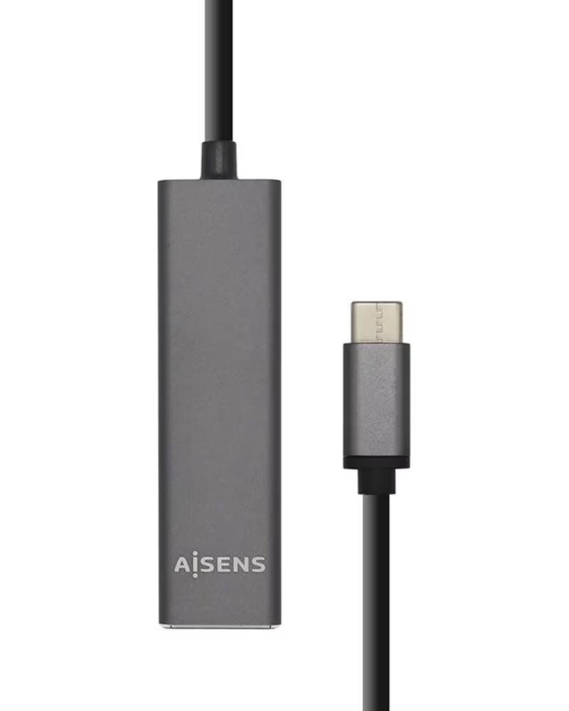 AISENS Hub USB Tipo-C A109-0403- 4xUSB- Gris