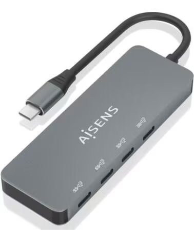 AISENS Hub USB Tipo-C A109-0695- 4xUSB Tipo-C- Gris