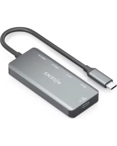 AISENS Hub USB Tipo-C A109-0946- 2xUSB- 2xUSB Tipo-C- 1xUSB Tipo-C PD- Gris