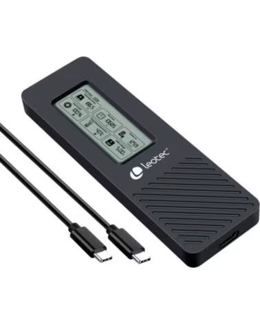 LEOTEC Caja Externa para Disco SSD M 2 NVMe LEM2EXT01- USB 3 2- con Pantalla LCD