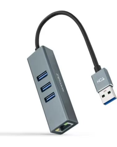 NANO CABLE Hub nanocable 4 en 1 usb 3 0 - rj45 - macho - hembra