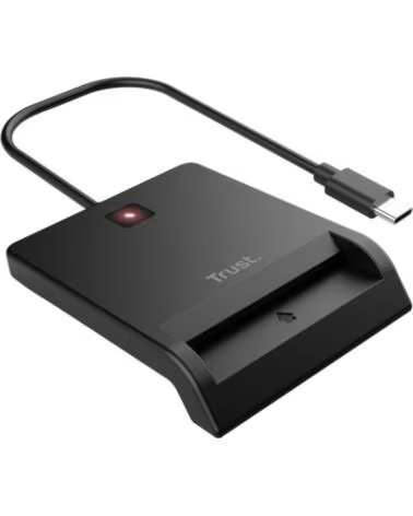 TRUST Lector de Tarjetas Inteligentes Primo 26253- USB Tipo-C- Negro