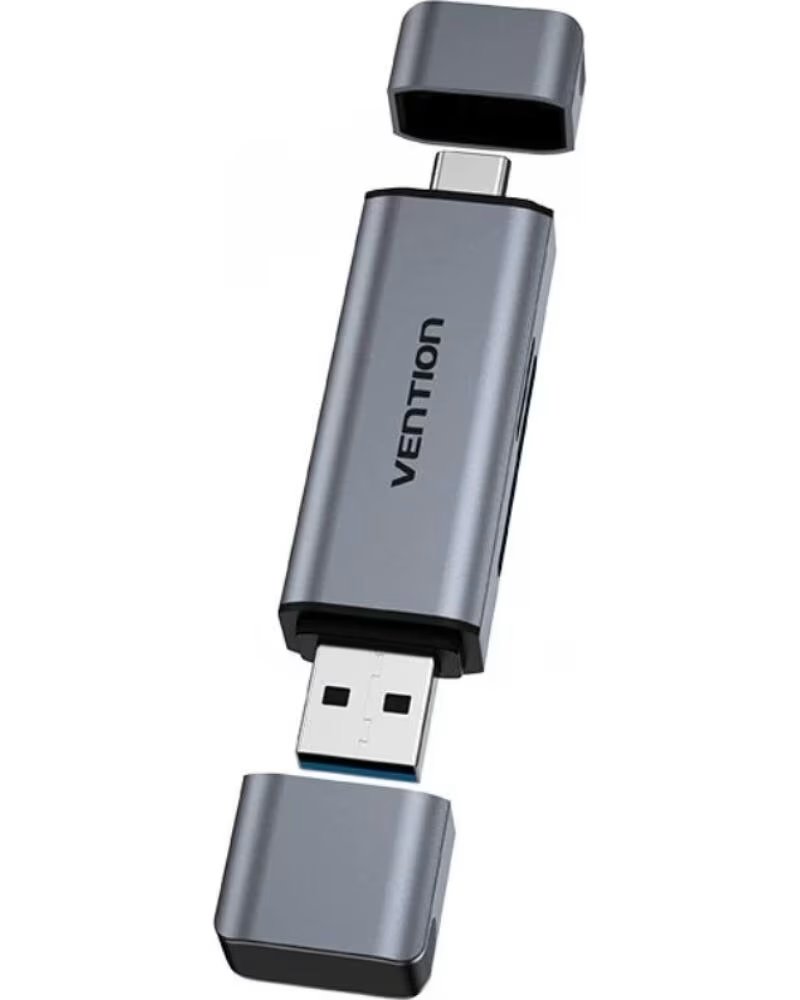 VENTION Lector de Tarjetas Externo CLLH0- USB 3 0- USB Tipo-C