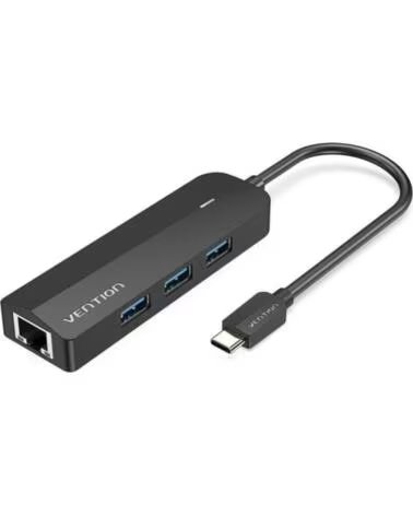 VENTION Hub USB Tipo-C TGPBB- 3xUSB- 1xRJ45- 1xMicro B PD