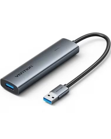 VENTION Hub USB 3 0 TGXHB- 1xUSB Tipo-C- 3xUSB- 1xUSB Tipo-C PD- Gris