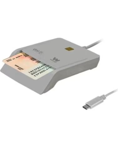 WOXTER Lector de DNI y Tarjetas PE26-198- USB Tipo-C- Blanco
