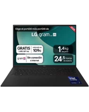 LG GRAM 17Z90TL-G AU88BN ORDINATEUR PORTABLE 17" INTEL CORE ULTRA 7 258V 32GO 1GO SSD WINDOWS 11