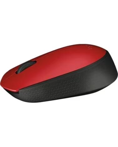 LOGITECH Mouse raton m171 optico wireless inalambrico rojo