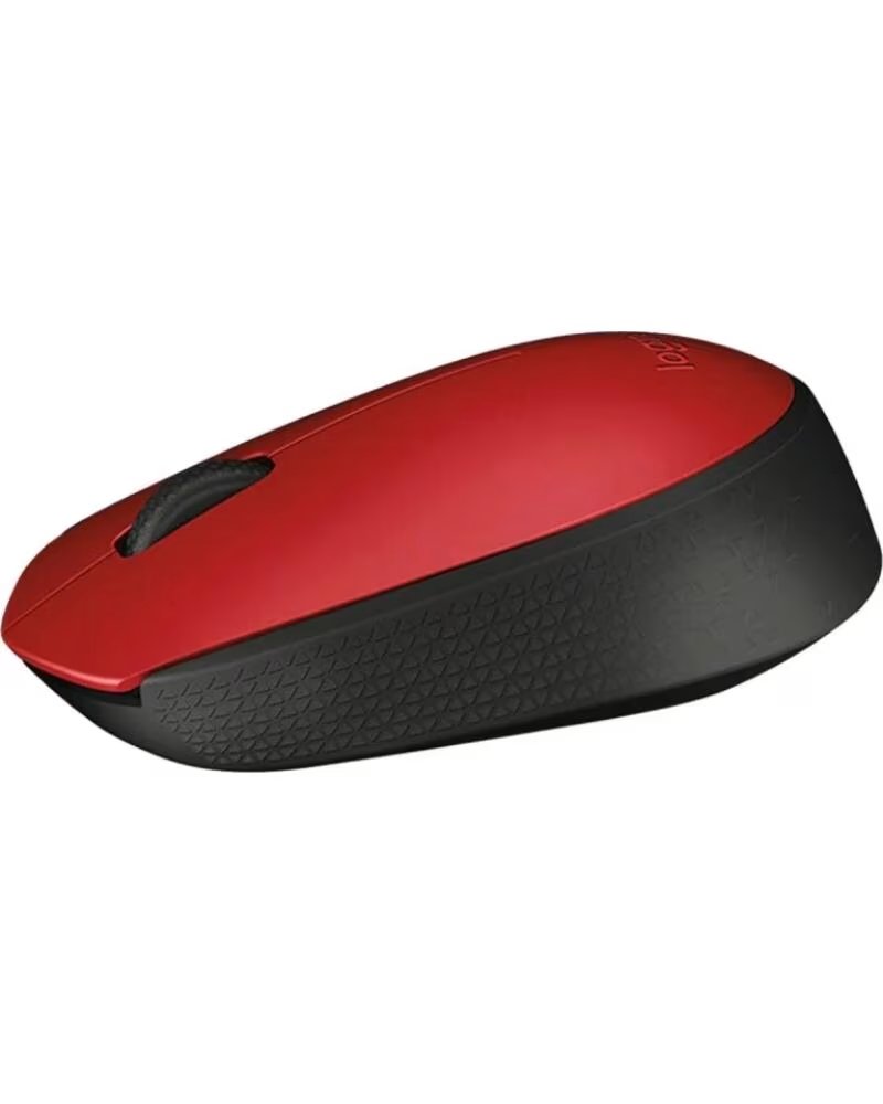 LOGITECH Mouse raton m171 optico wireless inalambrico rojo
