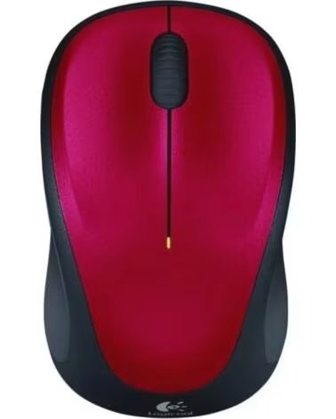 LOGITECH Mouse raton m235 optico wireless inalambrico rojo