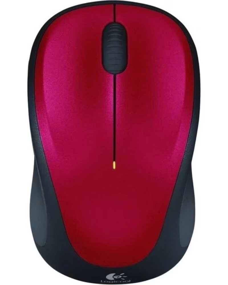 LOGITECH Mouse raton m235 optico wireless inalambrico rojo
