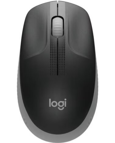 LOGITECH Mouse raton m190 full size optico wiireles inalambrico gris claro