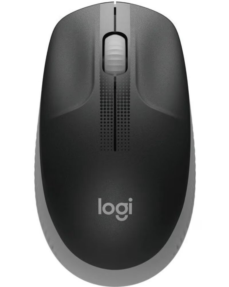LOGITECH Mouse raton m190 full size optico wiireles inalambrico gris claro