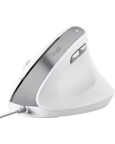 TRUST Raton Vertical Bayo II- Hasta 2400 DPI- Blanco